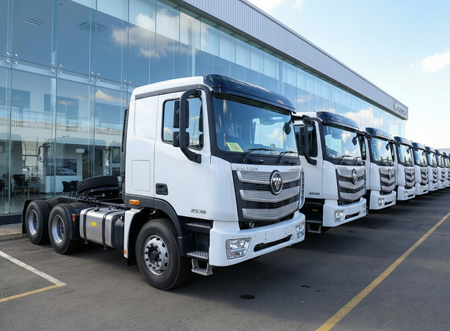 Foton tractor units lined up