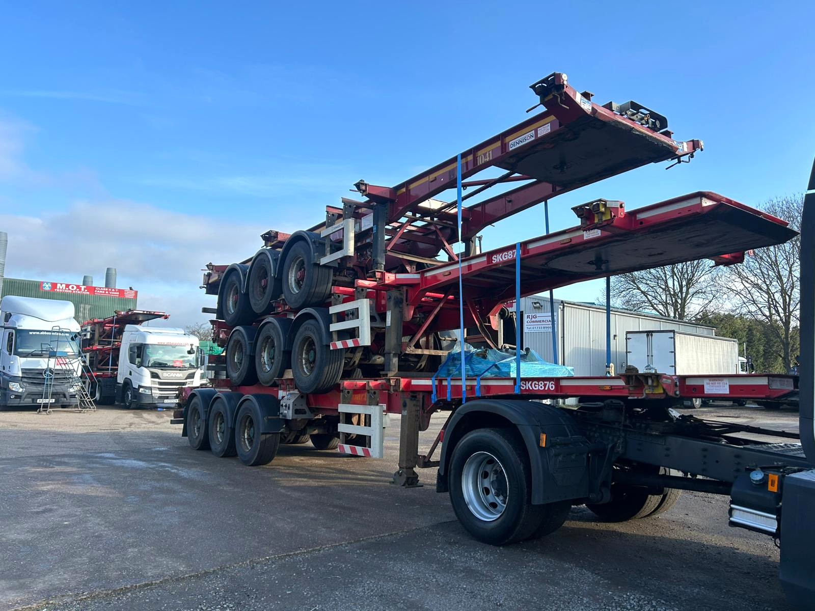 2016 DENNISON SLIDING SKELETAL TRAILERS (STACK THREE)